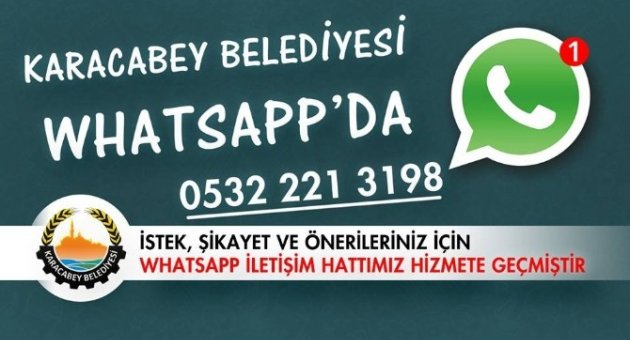 Karacabey Belediyesi Whatsapp’ta